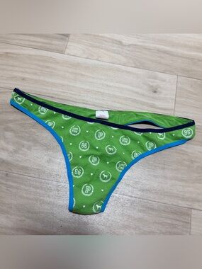 Vintage Y2K Victoria’s Secret PINK Green Extra Low Rise Skinny Side Thong Size L